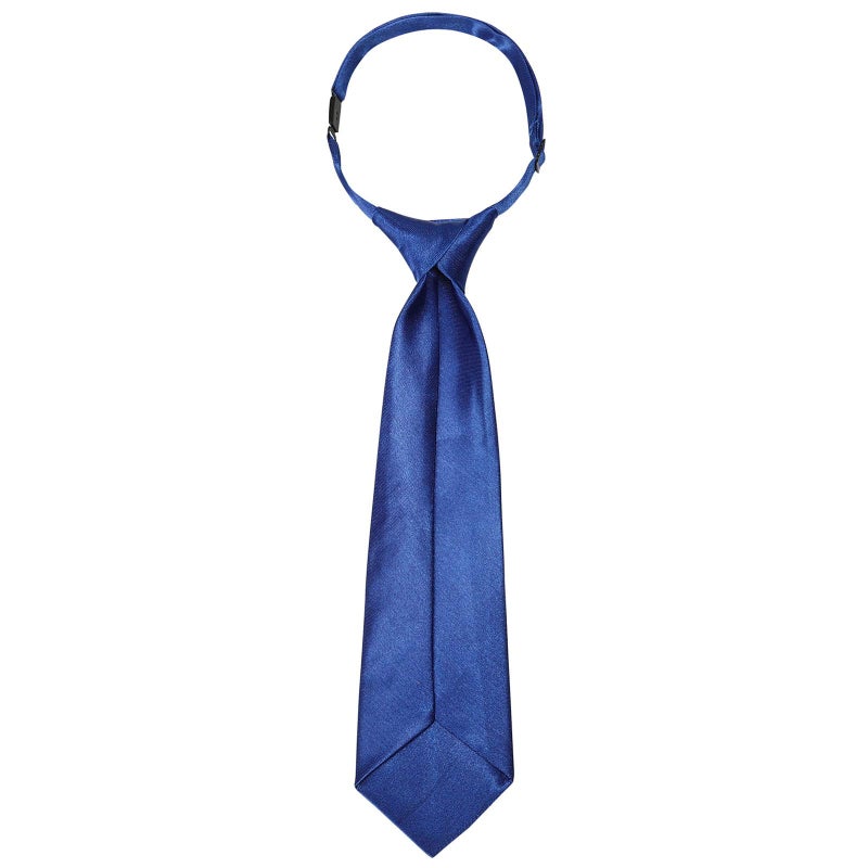 Kajeer Ties for Kids Boys Necktie Adjustable - Woven Little Boys Pre-tied for Kids Formal Wedding Graduation School Uniforms (Blue, M (age 5 years - 12) - Image 3
